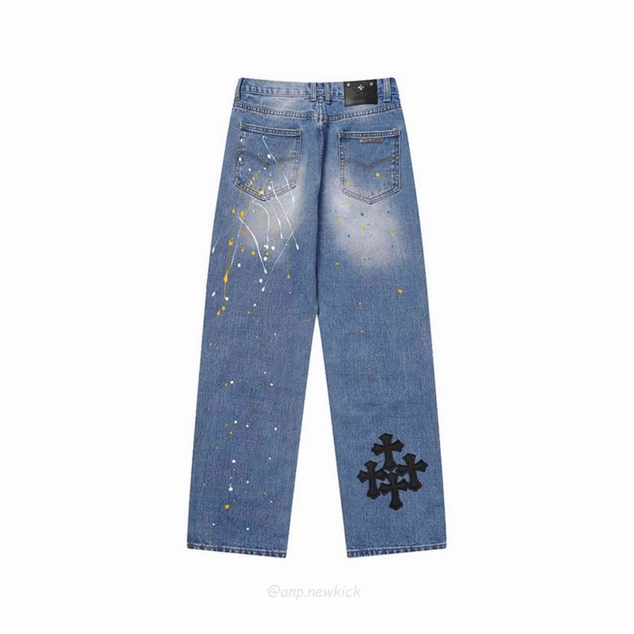 Chrome Hearts Blue Speckle Jeans Cross (9) - www.newkick.vip